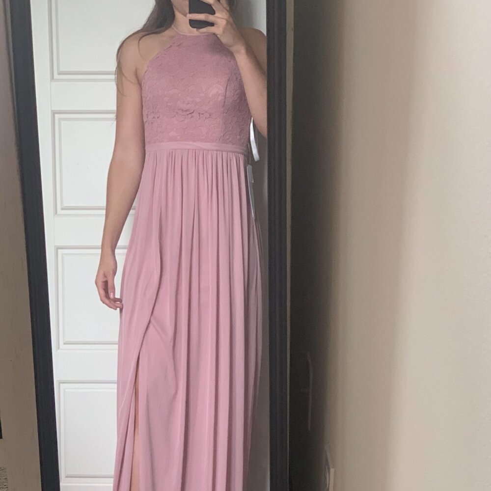 Azazie Kartini in Dusty Rose, size A6